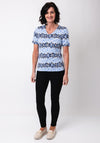 Barbara Lebek Abstract Animal Print T Shirt, Blue