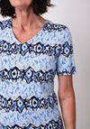 Barbara Lebek Abstract Animal Print T Shirt, Blue