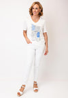 Barbara Lebek Sequin Graphic T Shirt, White