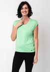 Barbara Lebek Embellished Neck T Shirt, Green