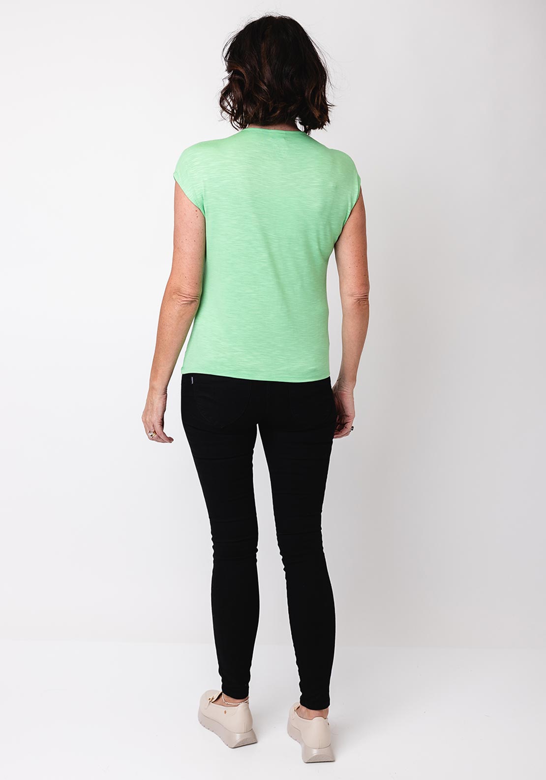 Barbara Lebek Embellished Neck T Shirt, Green