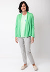 Barbara Lebek Open Front Cardigan, Green