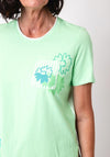 Barbara Lebek Striped Flower Print T Shirt, Green