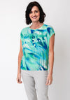 Barbara Lebek Abstract Bubble Hem Top, Green