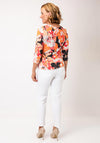 Barbara Lebek Floral Print Top, Orange Multi
