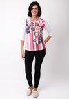 Barbara Lebek Abstract Print Top, Light Grey Multi