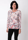 Barbara Lebek Printed Knit Long Sleeve Top, Pink