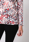 Barbara Lebek Printed Knit Long Sleeve Top, Pink