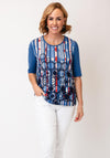 Barbara Lebek Abstract Print Top, Blue Multi