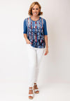 Barbara Lebek Abstract Print Top, Blue Multi