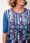 Barbara Lebek Abstract Print Top, Blue Multi