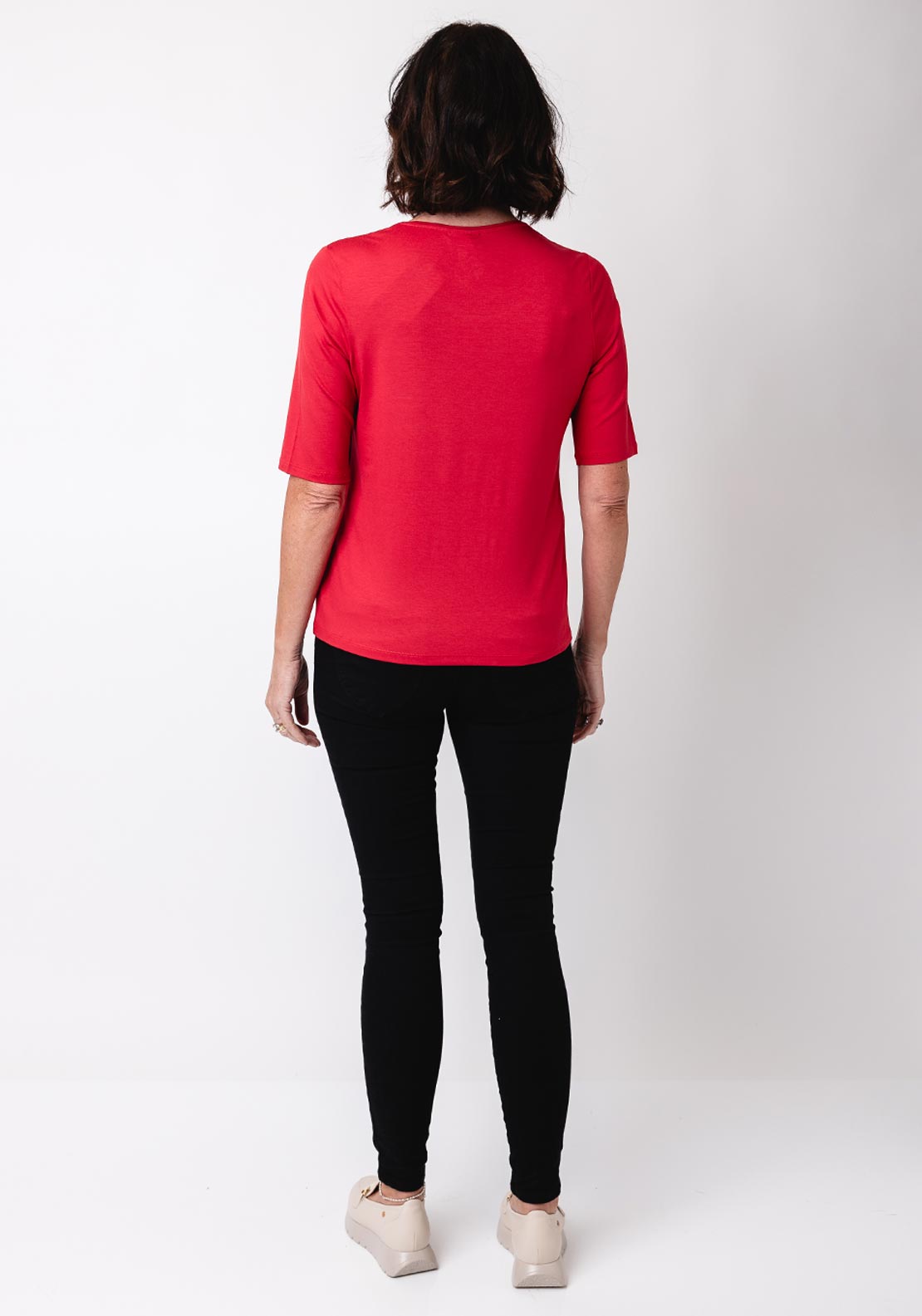 Barbara Lebek Abstract Print Top, Red