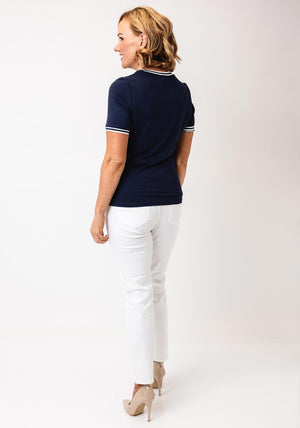 Barbara Lebek Graphic T Shirt, Navy