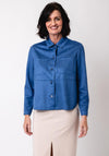 Barbara Faux Suede Jacket, Blue
