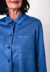 Barbara Faux Suede Jacket, Blue