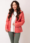 Barbara Lebek Geometric Padded Jacket, Coral