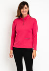 Barbara Lebek Half Zip Sweater, Pink