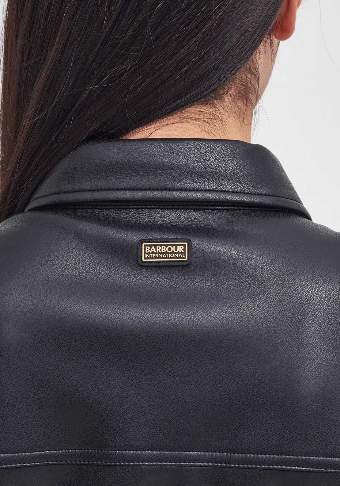 barbour leather dress Barbour International Leather-Look Morini Dress