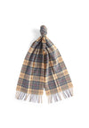 Barbour Men’s Lambswool Tartan Scarf, Beige Multi