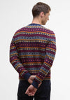 Barbour Men’s Easdale Fair Isle Knit Jumper, Navy Multi