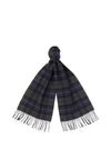 Barbour Lambswool Tartan Scarf, Olive Night