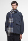 Barbour Men’s Gallingale Tartan Scarf, Grey Midnight