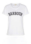 Barbour Northumberland Logo T-Shirt, White and Navy