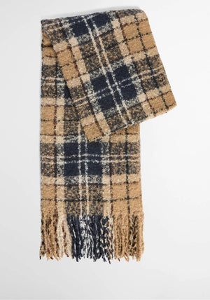 Barbour Beanie and Scarf Gift Set, Brown Multi