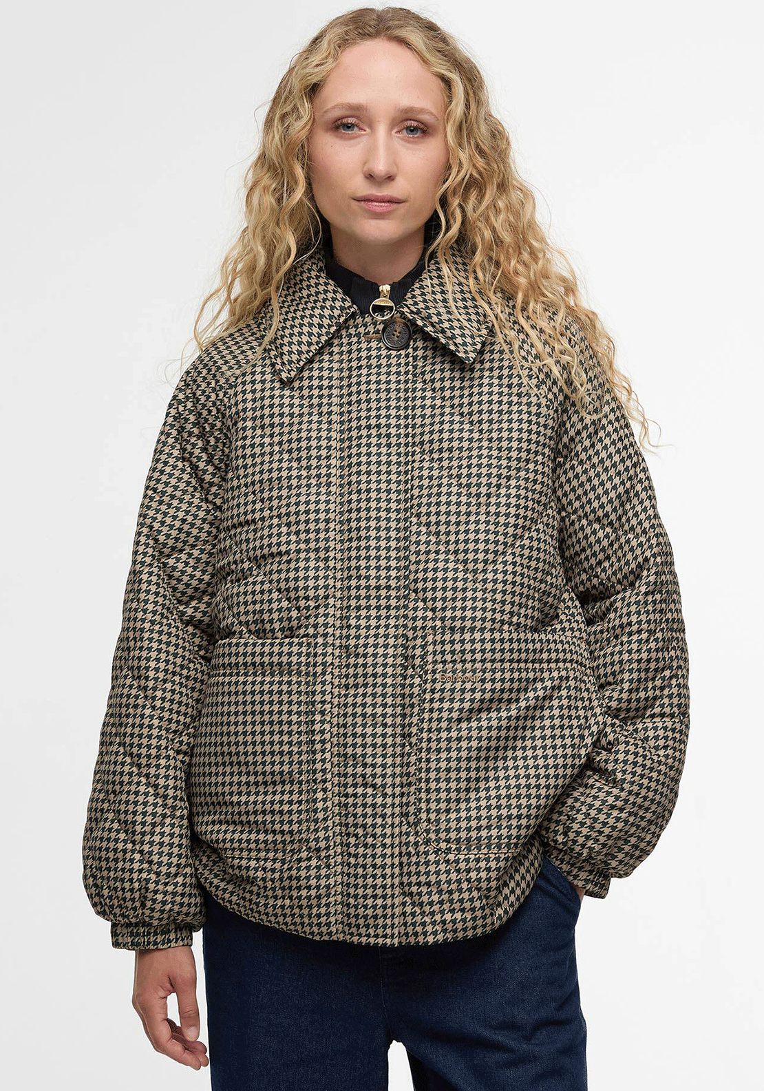 Barbour Womens Laoise Check Quilted Jacket, Green