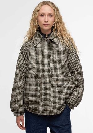 Barbour Womens Laoise Check Quilted Jacket, Green