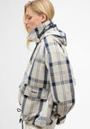 Barbour Ballina Check Waterproof Jacket, Beige Multi