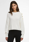 Barbour Wool-Cashmere Blend Funnel Neck Jumper, Cream