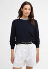 Barbour Cashmere Blend V-Neck Jumper, Navy
