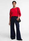 Barbour Cashmere Blend V-Neck Jumper, Red