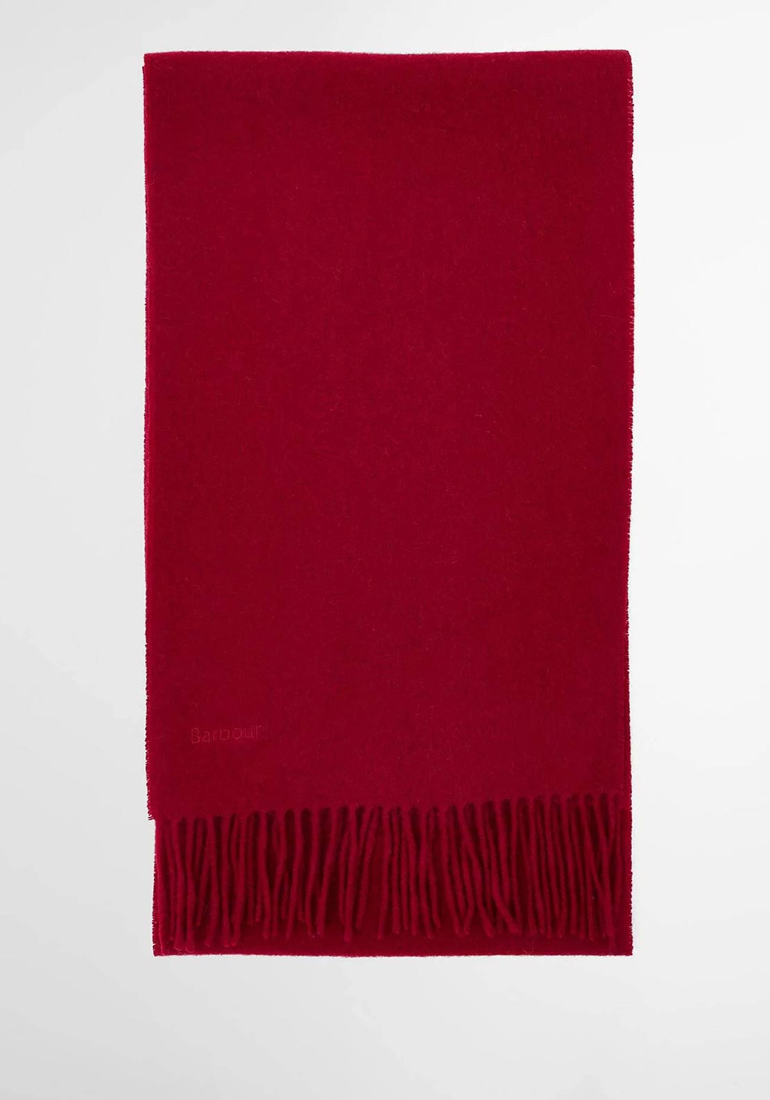 Barbour Lambswool Woven Scarf, Red