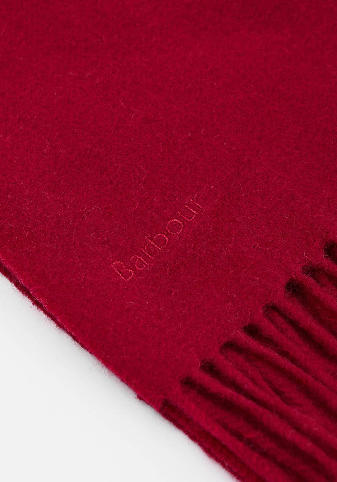 Barbour Lambswool Woven Scarf, Red