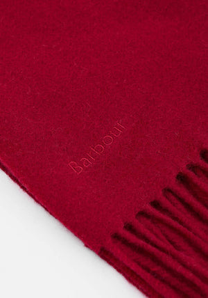 Barbour Lambswool Woven Scarf, Red
