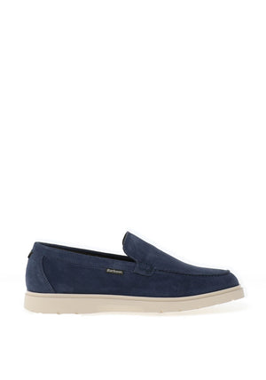 Barbour Carty Suede Loafers, Shark Blue