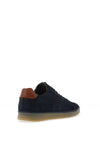 Barbour Reflect Leather Trainers, Navy