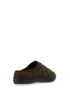 Barbour Outdale Quilted Slippers, Green & Brown