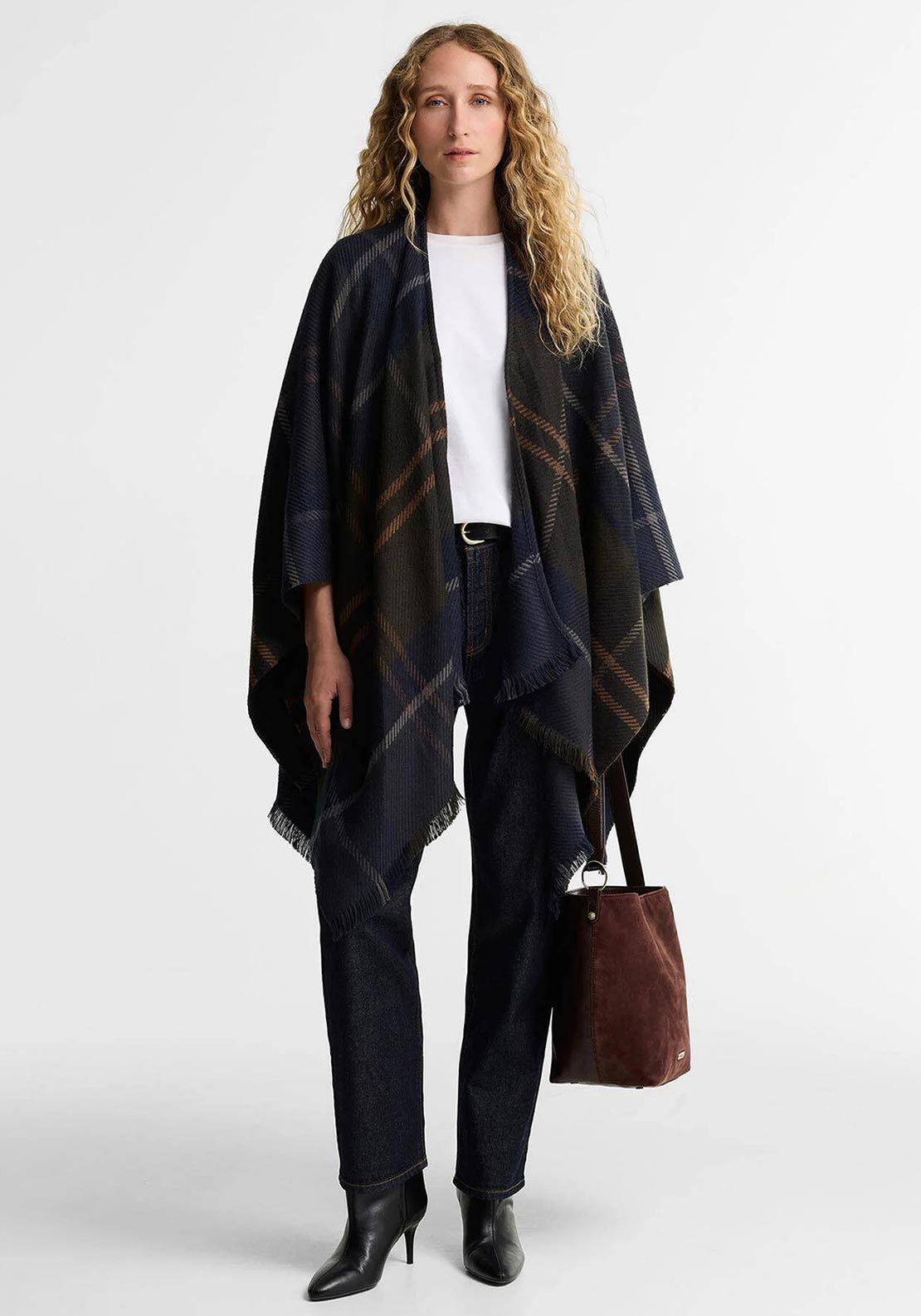Barbour Blair Tartan Serape, Navy Multi