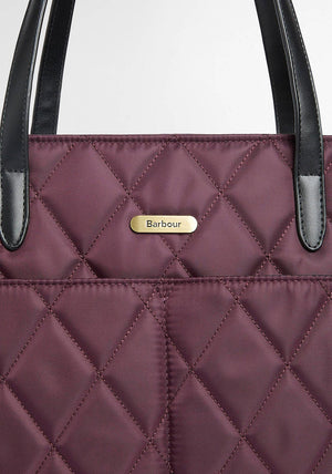 Barbour Quilted Large Tote Bag, Wine