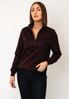 Barbour Cynthia Half Zip Sweatshirt, Red