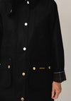 Barbour Modern Beadnell Wax Coat, Black