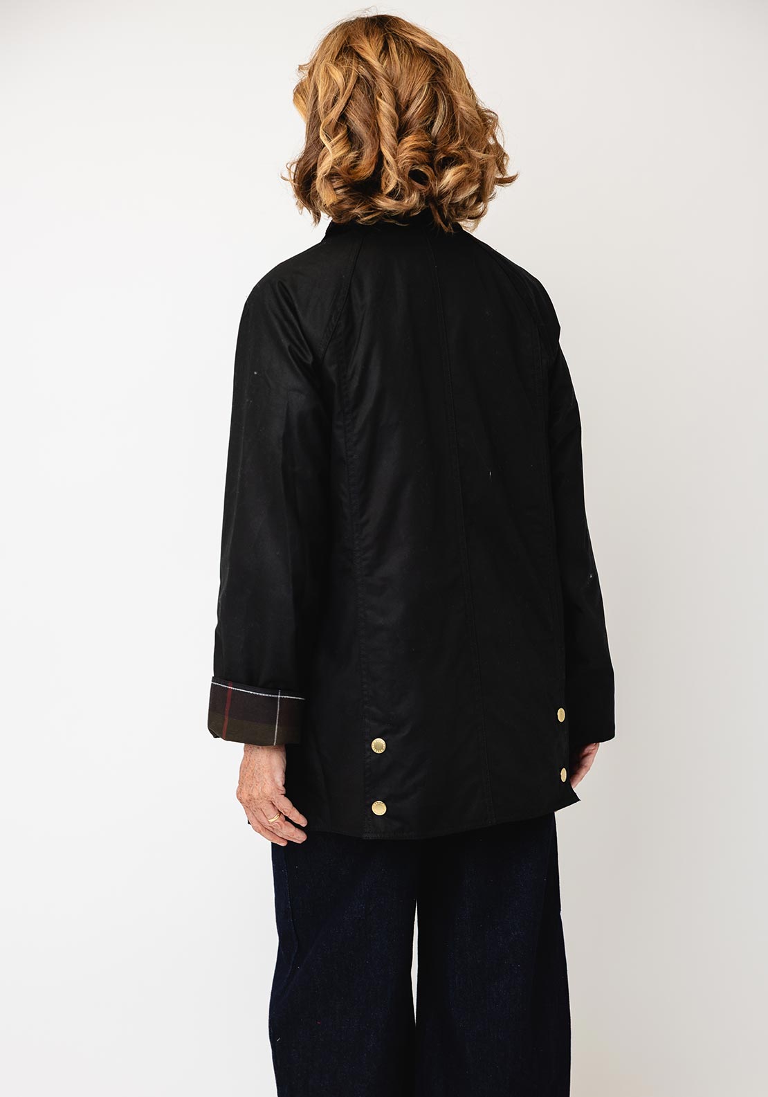 Barbour Modern Beadnell Wax Coat, Black