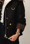 Barbour Icons Check Collar Wax Jacket, Brown