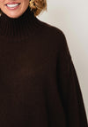 Barbour Woodhouse Cashmere Blend Funnel Neck Jumper, Brown