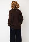 Barbour Woodhouse Cashmere Blend Funnel Neck Jumper, Brown
