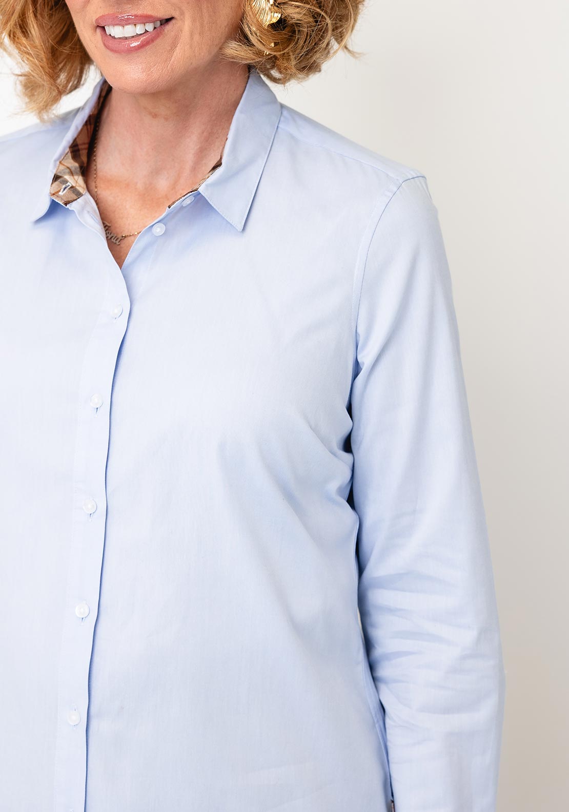 Barbour Derwent Button Up Shirt, Pale Blue