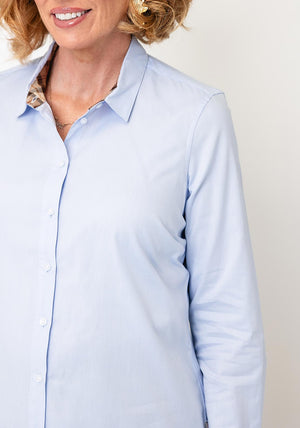 Barbour Derwent Button Up Shirt, Pale Blue